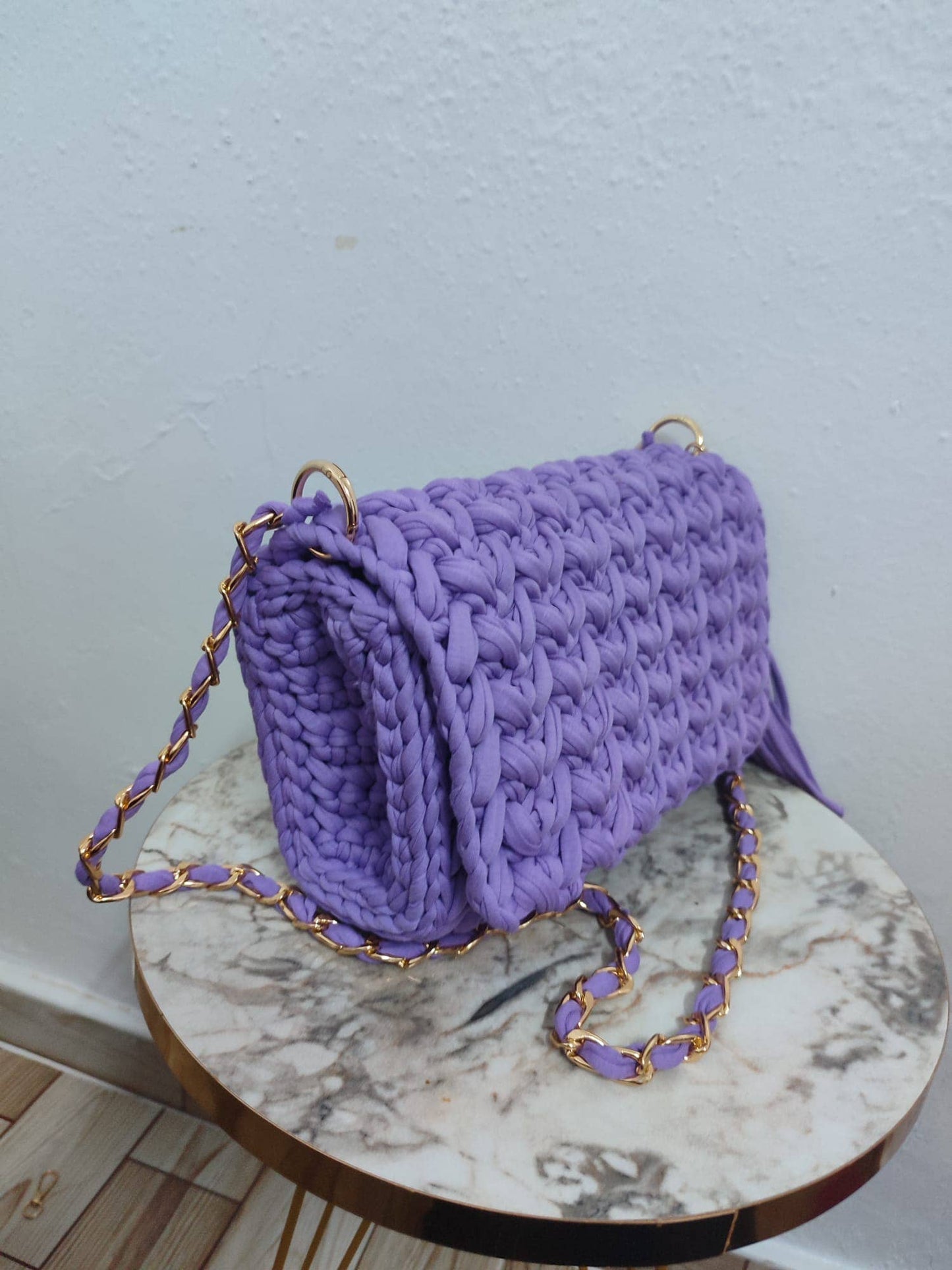 CHQEL Evening Clutch Bag for Women, Handmade Crochet Purse