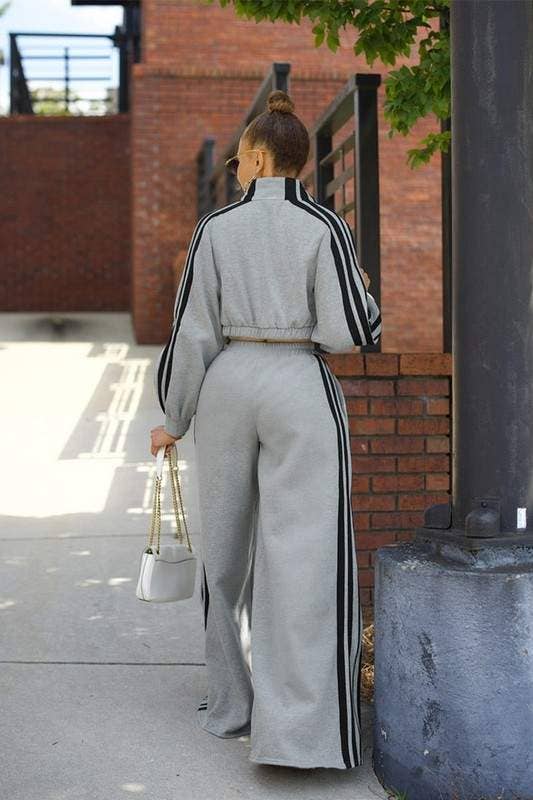 Crop jacket tracksuit set