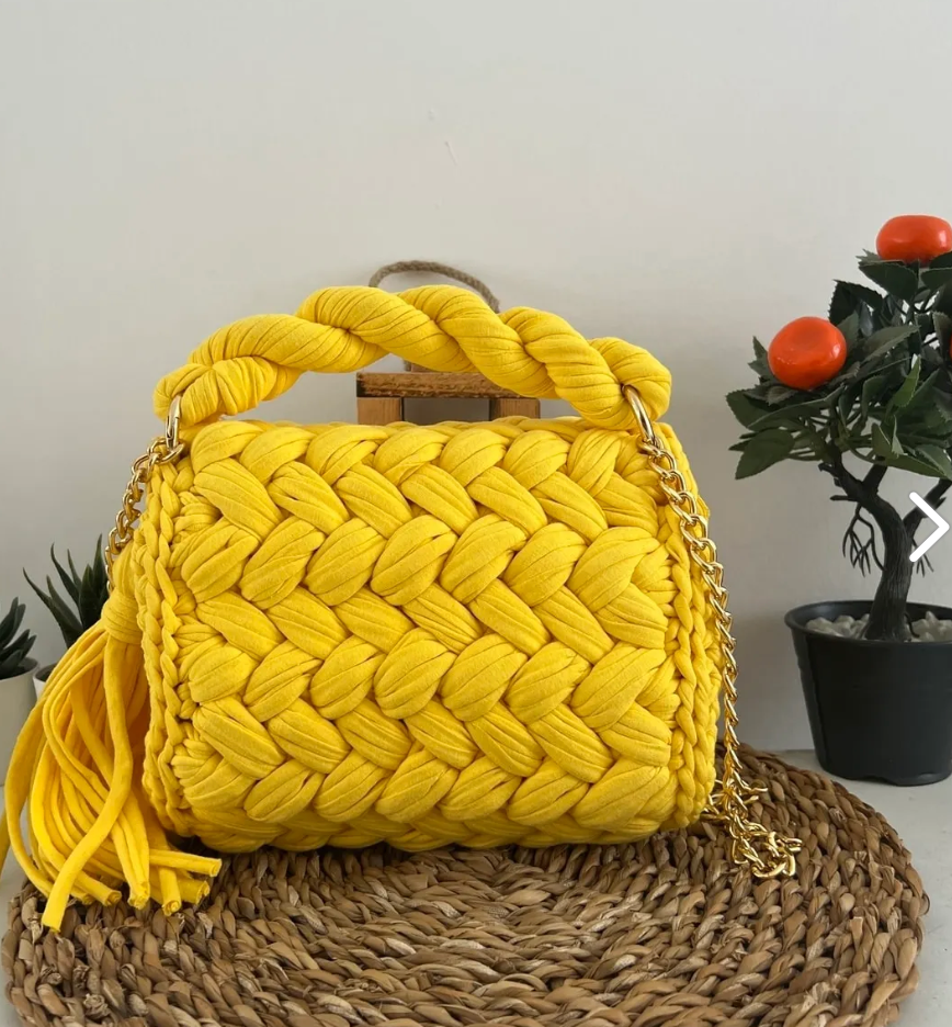 CHQEL Evening Clutch Bag for Women, Handmade Crochet Purse