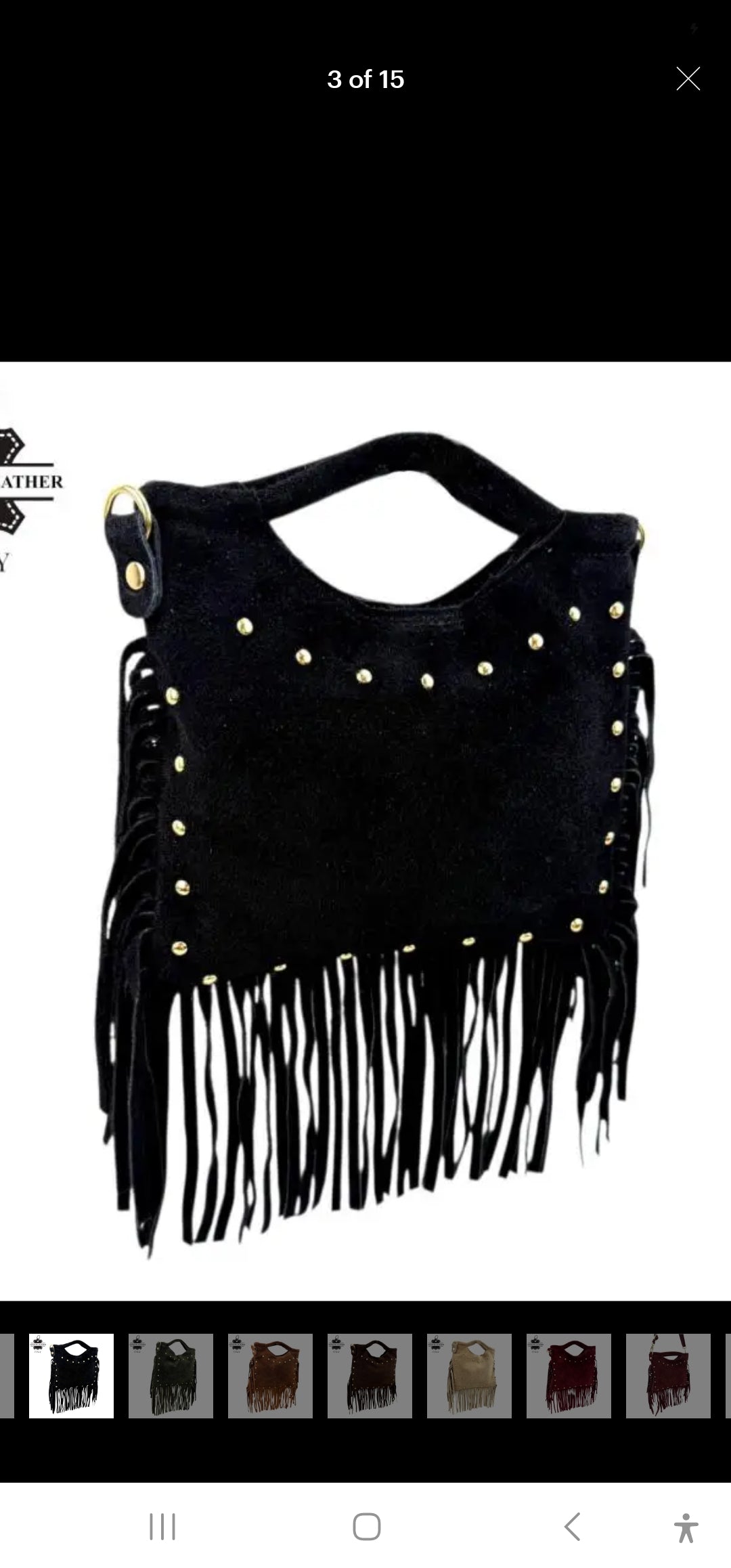 Suede fringe