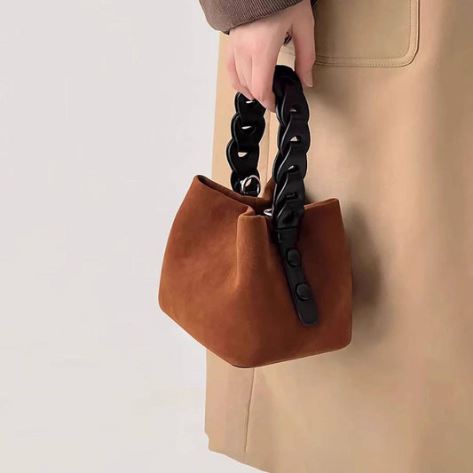 WOVEN VINTAGE DEERSKIN BAG SHOULDER CROSSBODY BAG_CWAB4116