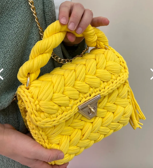 CHQEL Evening Clutch Bag for Women, Handmade Crochet Purse