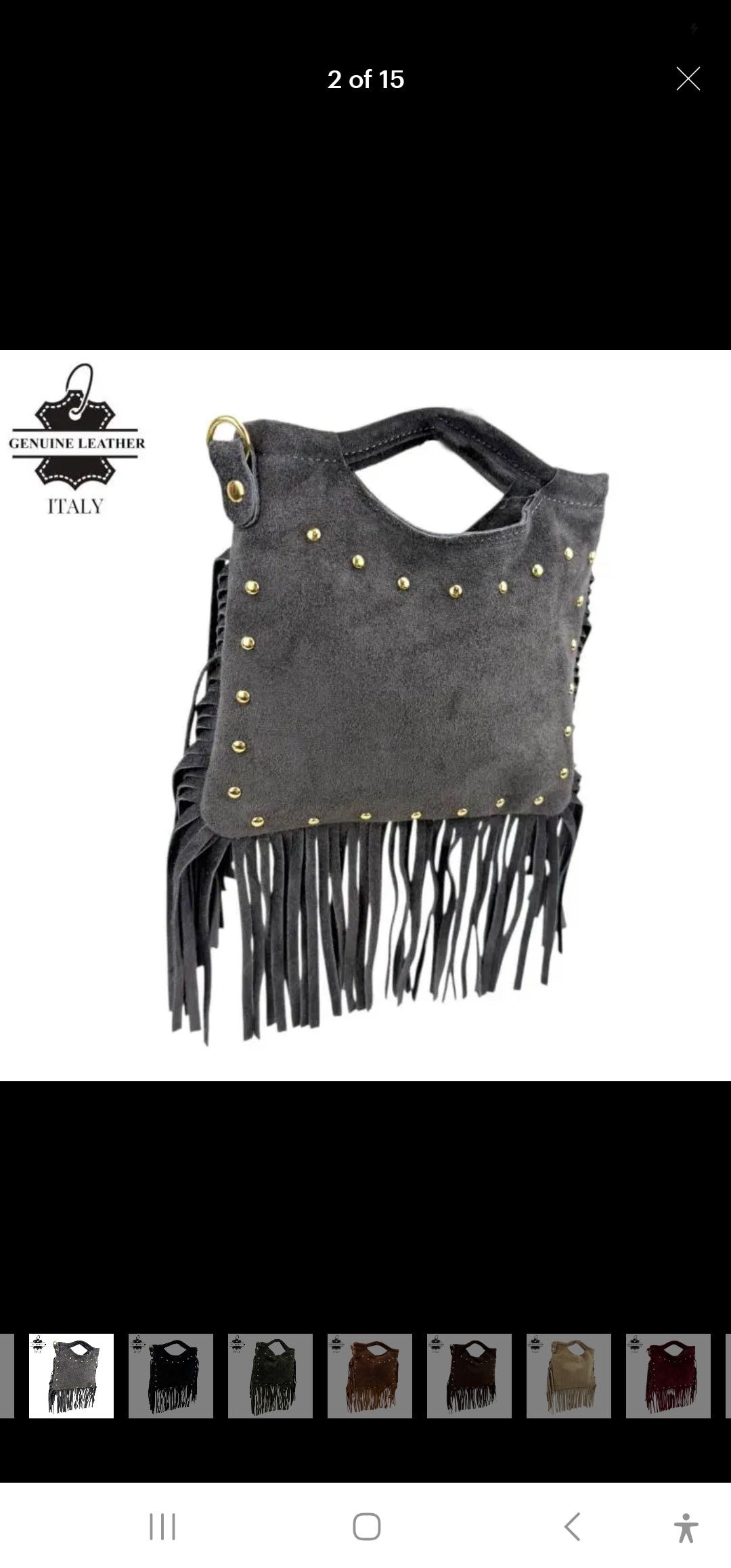 Suede fringe